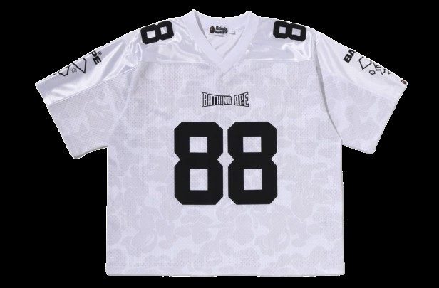 SOLID CAMO MULTI LOGO RELAXED FIT FOOTBALL JERSEY